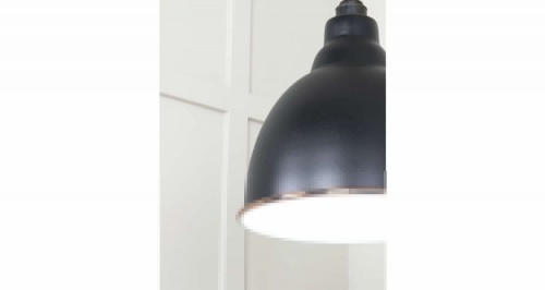 White Gloss Brindley Pendant in Elan Black