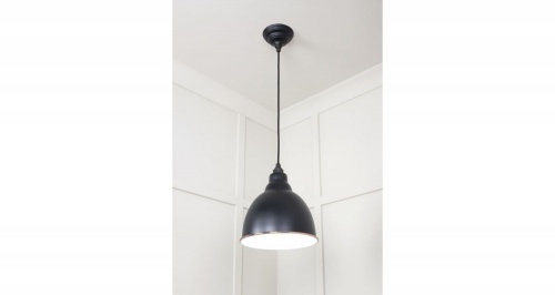 White Gloss Brindley Pendant in Elan Black