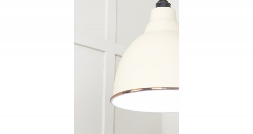 White Gloss Brindley Pendant in Teasel