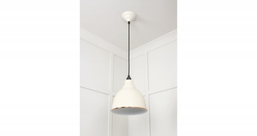 White Gloss Brindley Pendant in Teasel