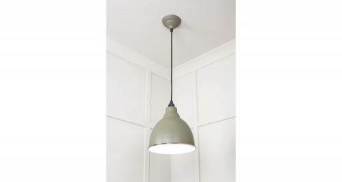 White Gloss Brindley Pendant in Tump