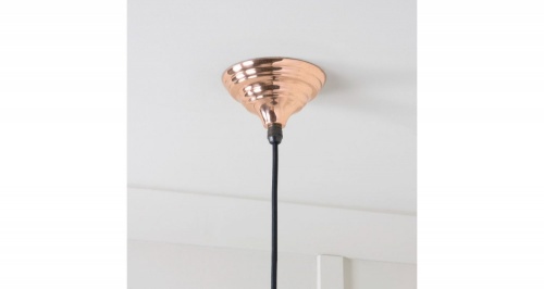 White Gloss Brindley Pendant in Copper