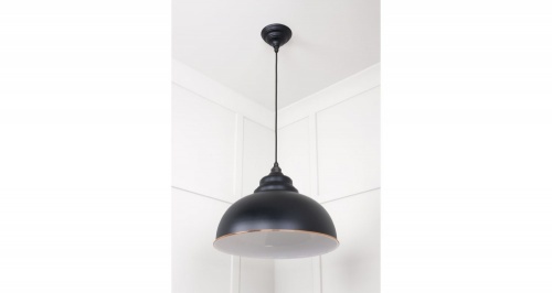 White Gloss Harborne Pendant in Elan Black