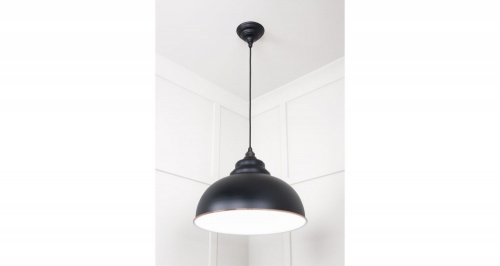 White Gloss Harborne Pendant in Elan Black