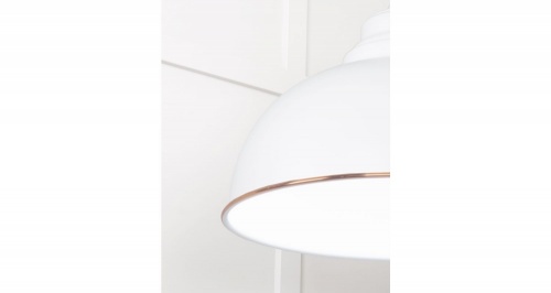 White Gloss Harborne Pendant in Flock