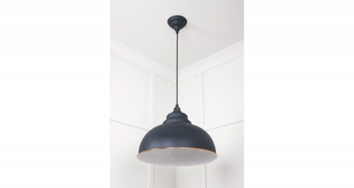 White Gloss Harborne Pendant in Soot