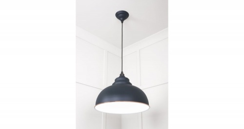 White Gloss Harborne Pendant in Soot