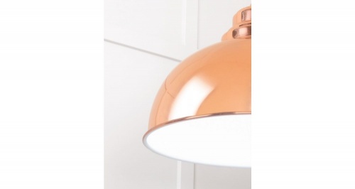 White Gloss Harborne Pendant in Copper