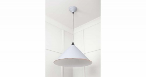 White Gloss Hockley Pendant in Birch