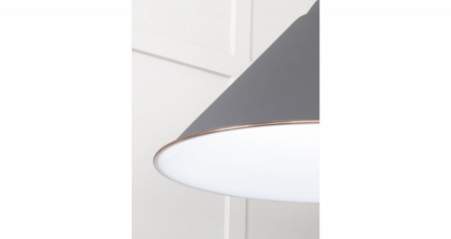 White Gloss Hockley Pendant in Bluff