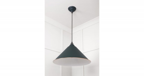 White Gloss Hockley Pendant in Dingle