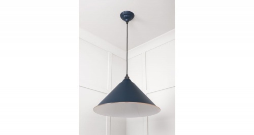 White Gloss Hockley Pendant in Dusk