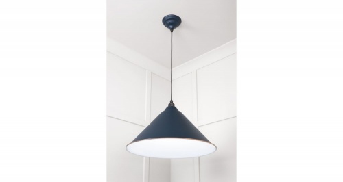 White Gloss Hockley Pendant in Dusk