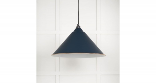 White Gloss Hockley Pendant in Dusk