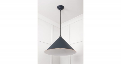 White Gloss Hockley Pendant in Soot