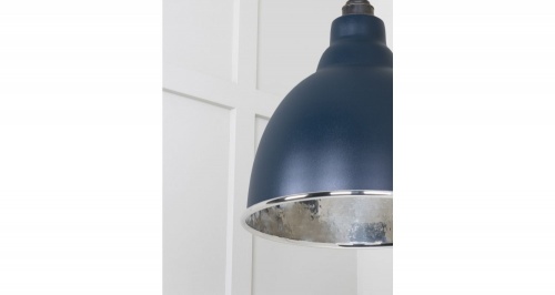 Hammered Nickel Brindley Pendant in Dusk