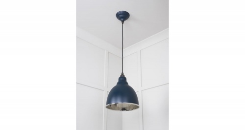 Hammered Nickel Brindley Pendant in Dusk