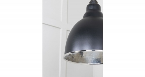 Hammered Nickel Brindley Pendant in Elan Black