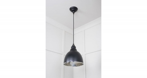 Hammered Nickel Brindley Pendant in Elan Black