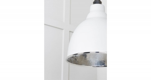 Hammered Nickel Brindley Pendant in Flock