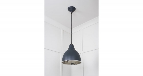 Hammered Nickel Brindley Pendant in Soot