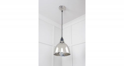 Hammered Nickel Brindley Pendant