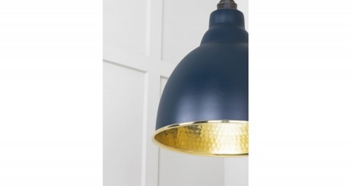 Hammered Brass Brindley Pendant in Dusk