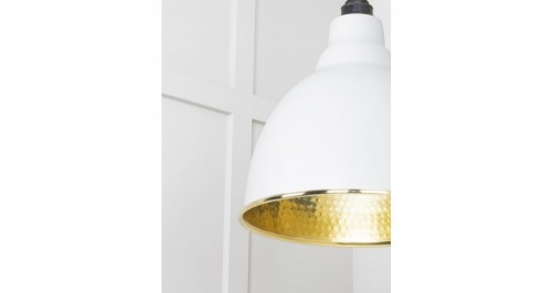 Hammered Brass Brindley Pendant in Flock