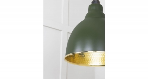 Hammered Brass Brindley Pendant in Heath