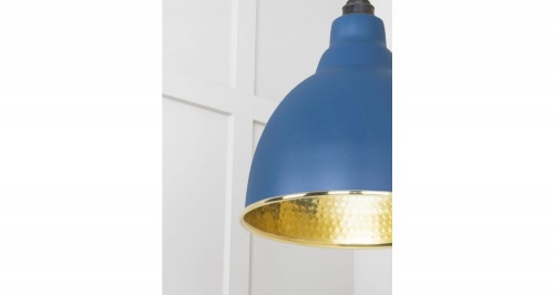 Hammered Brass Brindley Pendant in Upstream