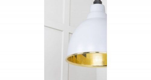 Smooth Brass Brindley Pendant in Birch