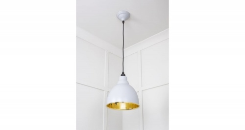 Smooth Brass Brindley Pendant in Birch