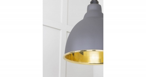 Smooth Brass Brindley Pendant in Bluff