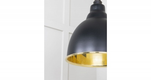 Smooth Brass Brindley Pendant in Elan Black