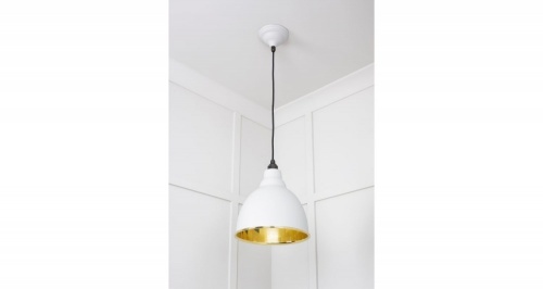 Smooth Brass Brindley Pendant in Flock