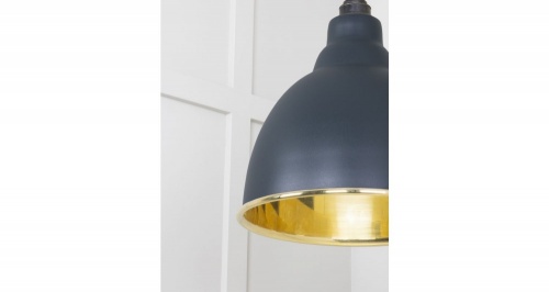 Smooth Brass Brindley Pendant in Soot