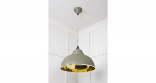 Hammered Brass Harborne Pendant in Tump