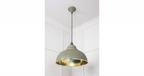 Hammered Brass Harborne Pendant in Tump