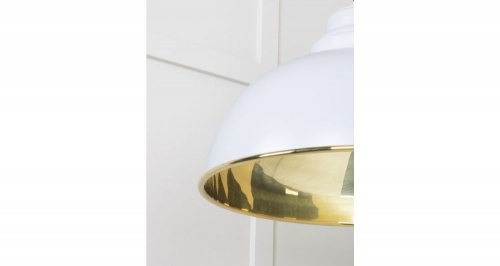 Smooth Brass Harborne Pendant in Birch