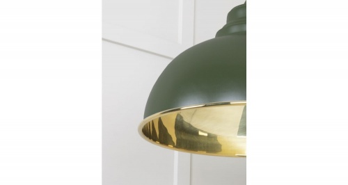 Smooth Brass Harborne Pendant in Heath