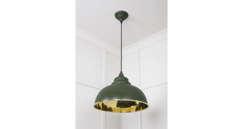 Smooth Brass Harborne Pendant in Heath