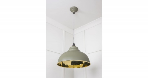 Smooth Brass Harborne Pendant in Tump