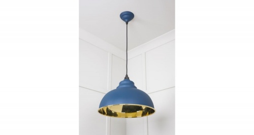 Smooth Brass Harborne Pendant in Upstream