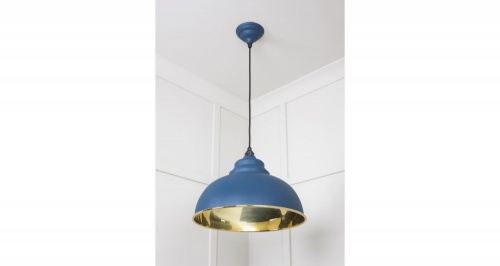 Smooth Brass Harborne Pendant in Upstream