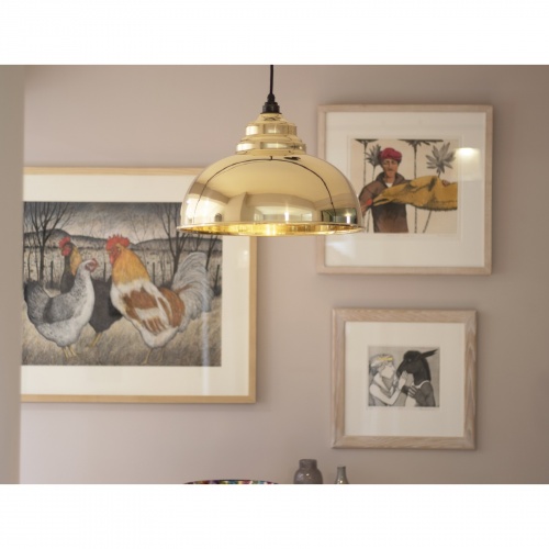 Smooth Brass Interior Harborne Pendant