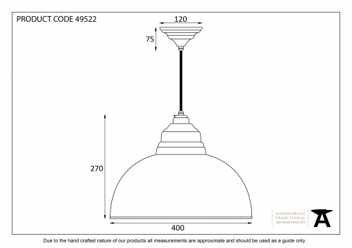 Smooth Brass Interior Harborne Pendant