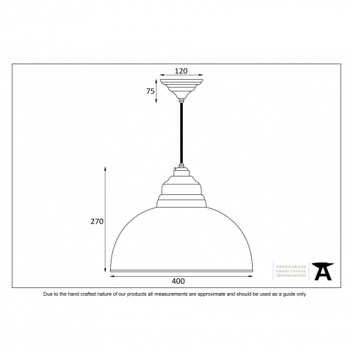 Light Grey & Smooth Brass Harborne Pendant