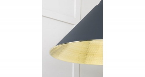 Hammered Brass Hockley Pendant in Soot