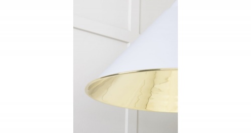 Smooth Brass Hockley Pendant in Birch