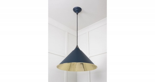 Smooth Brass Hockley Pendant in Dusk